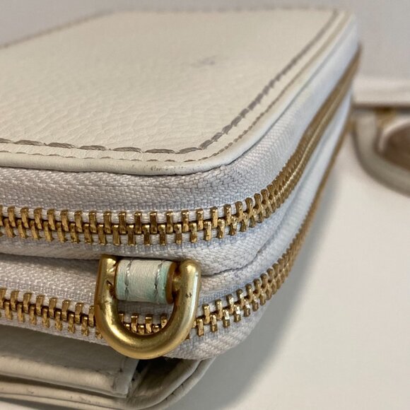 VERA BRADLEY  "Mallory"  White Leather All-In-One RFID Crossbody Bag Or Wristlet - Picture 7 of 14